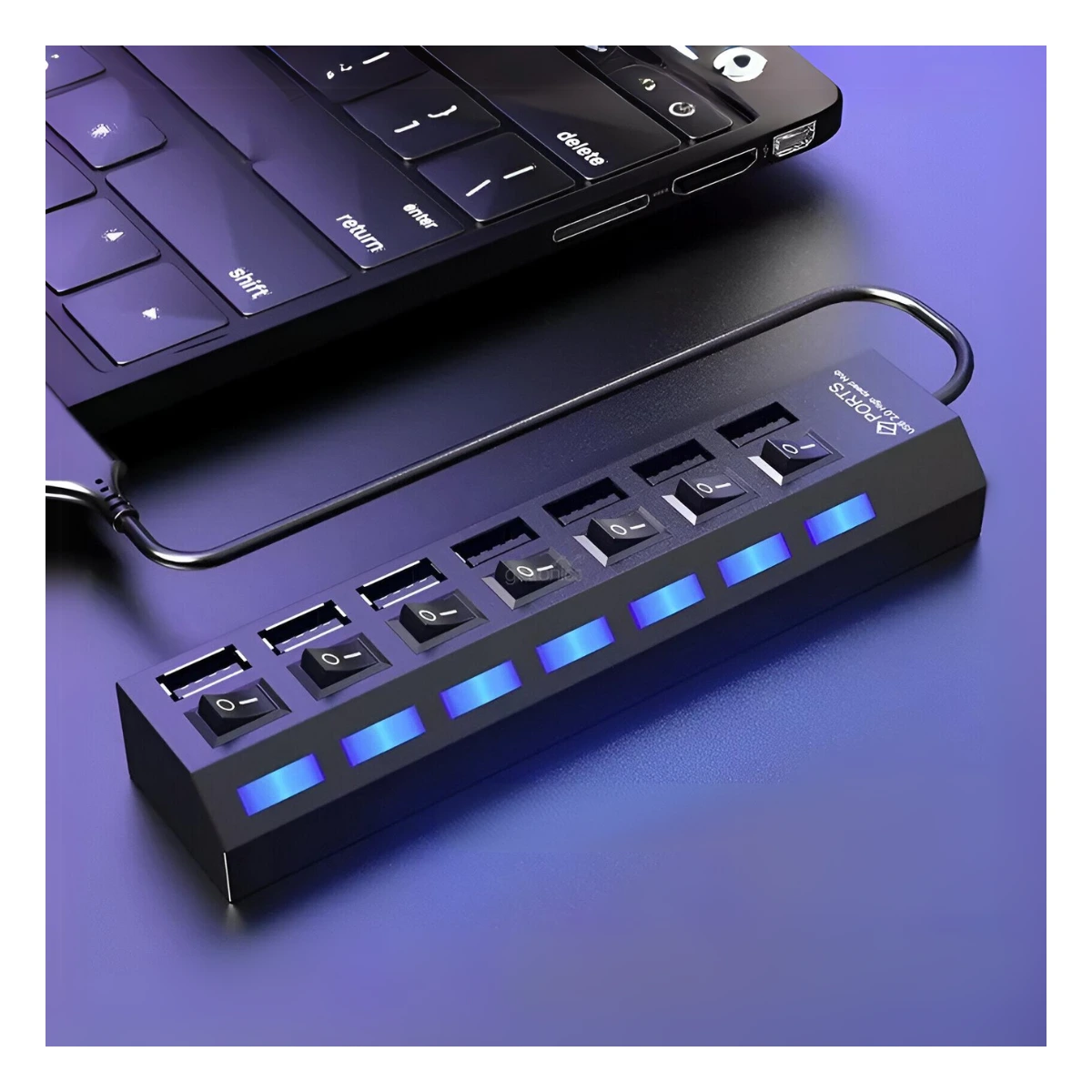 ADAPTADOR USB 7 PUERTOS 2.0 en Costa Rica