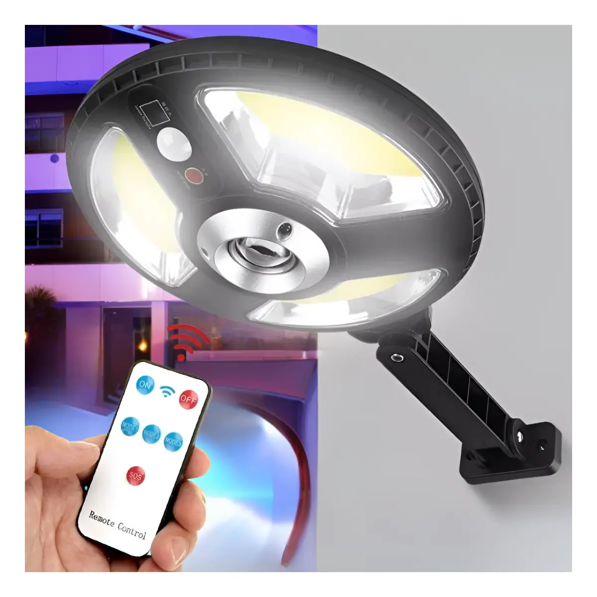 LAMPARA SOLAR REDONDA SL-168 50W en Costa Rica