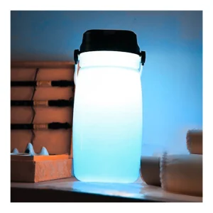 Linterna Solar Tipo Botella con Panel Solar LED