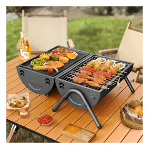 PARRILLA PORTATIL TIPO BARRIL CON PLANCHA K-707 en Costa Rica