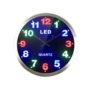 RELOJ DE PARED LUCES LED 26CM AA-3136 en Costa Rica